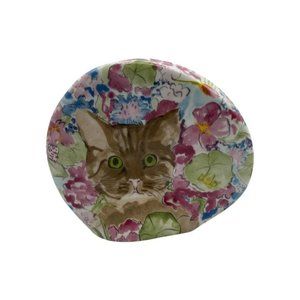 1985 COLLECTION COEUR MINOU-ETTES BY C. PRADELIE COLLECTIBLE CAT Vase PORTUGAL